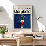 Ladda upp bild till gallerivisning, Fodbold plakat | Fodbold plakater | Ousmane Dembélés Fodboldplakat | Perfekt til Den Ægte Fodbold Fan | Plakaty.dk