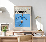 Ladda upp bild till gallerivisning, Fodbold plakat | Fodbold plakater | Phil Foden Fodboldplakat | Perfekt til Den Ægte Fodbold Fan | Plakaty.dk