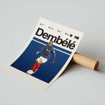 Ladda upp bild till gallerivisning, Fodbold plakat | Fodbold plakater | Ousmane Dembélés Fodboldplakat | Perfekt til Den Ægte Fodbold Fan | Plakaty.dk