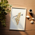 Ladda upp bild till gallerivisning, Palestine Plakat | Yellow Roser Plakat | Guld Blomster plakat