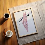 Ladda upp bild till gallerivisning, Palestine Plakat | Pink Roser Plakat | Lyserød Blomster plakat