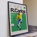 Ladda upp bild till gallerivisning, Fodbold plakat | Fodbold plakater | Roberto Carlos Fodbold Plakat | Brasiliens Legendariske Venstreback | Plakaty.dk