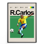Ladda upp bild till gallerivisning, Fodbold plakat | Fodbold plakater | Roberto Carlos Fodbold Plakat | Brasiliens Legendariske Venstreback | Plakaty.dk