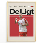 Ladda upp bild till gallerivisning, Fodbold plakat | Fodbold plakater | Matthijs de Ligt Fodbold Plakat | Hollands Forsvarsstjerne, Unge Lederskab | Plakaty.dk