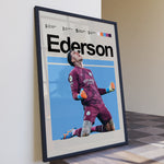 Ladda upp bild till gallerivisning, Fodbold plakat | Fodbold plakater | Ederson Fodbold Plakat | Målmandens Magi på Banen | Plakaty.dk