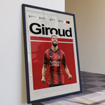 Ladda upp bild till gallerivisning, Fodbold plakat | Fodbold plakater | Olivier Giroud Fodbold Plakat | Fransk Angrebshelt, Målmandens Mareridt | Plakaty.dk
