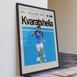 Ladda upp bild till gallerivisning, Fodbold plakat | Fodbold plakater | Khvicha Kvaratskhelia Fodbold Plakat | Perfekt til Den Ægte Fan | Plakaty.dk