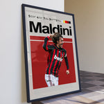 Ladda upp bild till gallerivisning, Fodbold plakat | Fodbold plakater | Paolo Maldini Fodbold Plakat | Legendarisk Tribute til Den Ægte Fan | Plakaty.dk