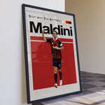 Ladda upp bild till gallerivisning, Fodbold plakat | Fodbold plakater | Paolo Maldini Fodbold Plakat | Legendarisk Tribute til Den Ægte Fan | Plakaty.dk