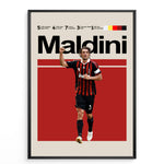 Ladda upp bild till gallerivisning, Fodbold plakat | Fodbold plakater | Paolo Maldini Fodbold Plakat | Legendarisk Tribute til Den Ægte Fan | Plakaty.dk