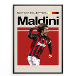 Ladda upp bild till gallerivisning, Fodbold plakat | Fodbold plakater | Paolo Maldini Fodbold Plakat | Legendarisk Tribute til Den Ægte Fan | Plakaty.dk