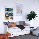 Ladda upp bild till gallerivisning, 2x Land & By Plakater - Oplev Danmark og udforsk landets unikke seværdigheder -Tivoli, Nyhavn, Frederiksborg Slot, Møns Klint, Legoland, Christiansborg Slot, Dyrehaven, Vikingeskibsmuseet | Danmark Plakater | Seværdigheder | Udforsk Charmerende Poster Land | By