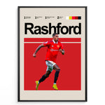 Ladda upp bild till gallerivisning, Fodbold plakat | Fodbold plakater | Marcus Rashford Fodbold Plakat | Hjerte, Hastighed, Helt | Plakaty.dk