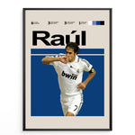 Ladda upp bild till gallerivisning, Fodbold plakat | Fodbold plakater | Raúl Fodbold Plakat | Legendarisk Tribute til Den Ægte Fan | Plakaty.dk