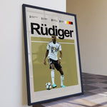 Ladda upp bild till gallerivisning, Fodbold plakat | Fodbold plakater | Antonio Rudiger Fodbold Plakat | Tysk Forsvarsstyrke, Urokkelig Lidenskab | Plakaty.dk