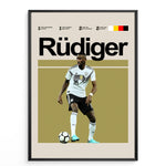 Ladda upp bild till gallerivisning, Fodbold plakat | Fodbold plakater | Antonio Rudiger Fodbold Plakat | Tysk Forsvarsstyrke, Urokkelig Lidenskab | Plakaty.dk
