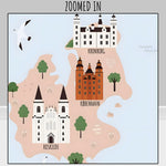 Ladda upp bild till gallerivisning, 2x Land & By Plakater - Oplev Danmark og udforsk landets unikke seværdigheder -Tivoli, Nyhavn, Frederiksborg Slot, Møns Klint, Legoland, Christiansborg Slot, Dyrehaven, Vikingeskibsmuseet | Danmark Plakater | Seværdigheder | Udforsk Charmerende Poster Land | By