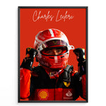 Ladda upp bild till gallerivisning, Charles Leclerc F1 Plakat | Unikt Racerdesign | Formel 1 Baner | Dynamisk Motorsport Kunst | Plakaty.dk