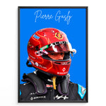 Ladda upp bild till gallerivisning, Pierre Gasly F1 Plakat | Unikt Racerdesign | Formel 1 Baner | Dynamisk Motorsport Kunst | Plakaty.dk