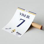 Ladda upp bild till gallerivisning, Fodbold plakat | Fodbold plakater | Vinícius Junior Trøje i flot design Fodbold plakat | Perfekt til Den Ægte Fodbold Fan | Plakaty.dk