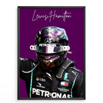 Ladda upp bild till gallerivisning, Lewis Hamilton F1-affisch | Unik design på över 20 internationella banor