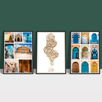 Ladda upp bild till gallerivisning, Tunesien Plakater | Oplev Tunesisk Kultur gennem Unikke Plakater: Tunesiske Døre, Koranvers og Landets Skatte i Kunstværker fra Tunesien - Plakater til dit Hjem