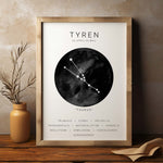 Ladda upp bild till gallerivisning, Tyren Stjernetegn Plakat | Sort
