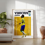 Ladda upp bild till gallerivisning, Fodboldplakat | Fodboldplakater | Vinícius Júnior Fodbold Plakat | Perfekt til Passionerede Fans | Plakaty.dk
