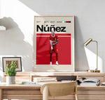 Ladda upp bild till gallerivisning, Fodbold plakat | Fodbold plakater | Darwin Núñez Fodbold plakat | Perfekt til Den Ægte Fodbold Fan | Plakaty.dk
