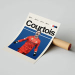Ladda upp bild till gallerivisning, Fodbold plakat | Fodbold plakater | Thibaut Courtois Fodboldplakat | Perfekt til Den Ægte Fodbold Fan | Plakaty.dk
