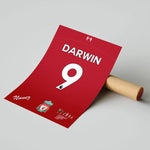 Ladda upp bild till gallerivisning, Fodbold plakat | Fodbold plakater | Darwin Nunez trøje Fodbold plakat | Perfekt til Den Ægte Fodbold Fan | Plakaty.dk

