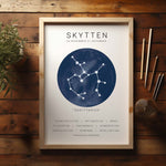 Ladda upp bild till gallerivisning, Skytte Stjernetegn Plakat | Blå

