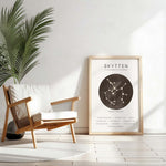 Ladda upp bild till gallerivisning, Skytte Stjernetegn Plakat | Brun
