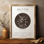 Ladda upp bild till gallerivisning, Skytte Stjernetegn Plakat | Brun
