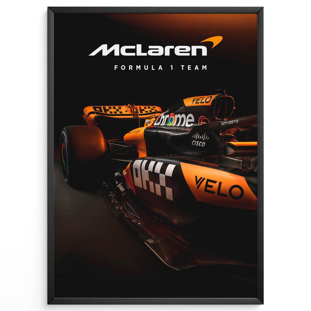 McLaren Formel 1-affisch | Modern racerbilskonst