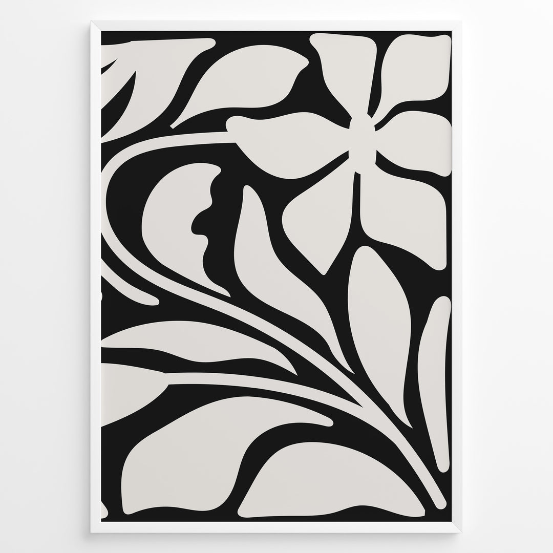 Flow Botanica Plakat | Matisse Poster | Organisk blomstermotiv i sort-hvid