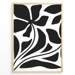 Ladda upp bild till gallerivisning, Flow Botanica Plakat | Matisse Poster | Organisk blomstermotiv i sort-hvid
