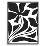 Ladda upp bild till gallerivisning, Flow Botanica Plakat | Matisse Poster | Organisk blomstermotiv i sort-hvid
