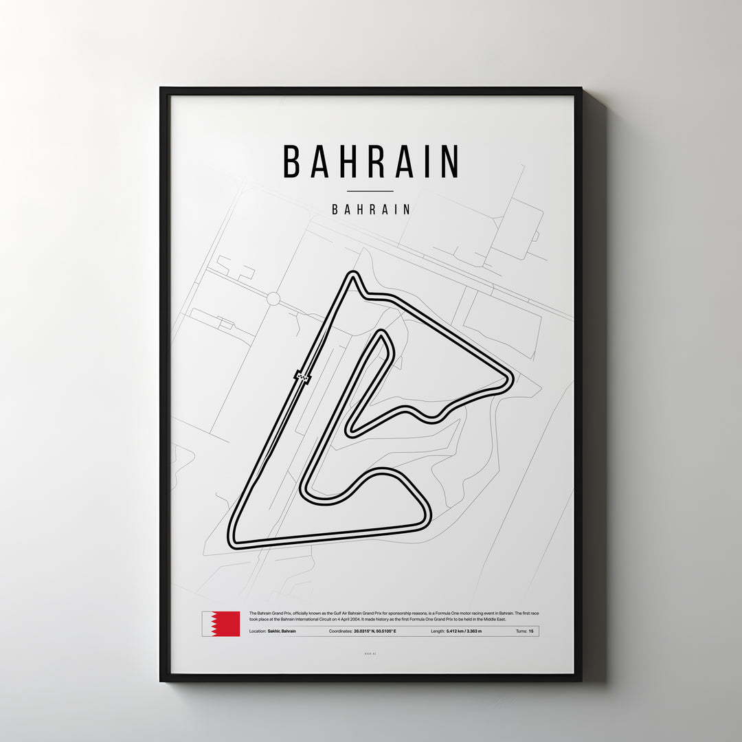 Bahrain Formel 1-affisch | Besegra öknens magi med Sakhirs vrål