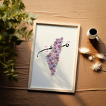 Ladda upp bild till gallerivisning, Palestine Plakat | Purple Roser Plakat | Lilla Blomster plakat
