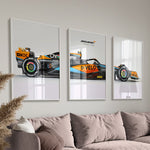 Ladda upp bild till gallerivisning, McLaren Formel 1 Plakater | Sæt af 3 | Lando Norris MCL60 | Dynamisk Racerbil Kunst | Plakaty.dk
