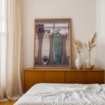 Ladda upp bild till gallerivisning, Plakat med surfbrætter | Sommer og Strand Plakater | Denne plakat viser flere surfbrætter opstillet lodret i forskellige pastelfarver som hvid, pink og grøn. Perfekt til surf- og strandelskere.
