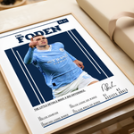 Ladda upp bild till gallerivisning, Fodbold plakat | Fodbold plakater | Phil Foden Fodbold Spiller Plakat | En Gave til Passionerede Fans | Plakaty.dk
