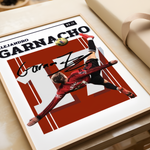Ladda upp bild till gallerivisning, Fodbold plakat | Fodbold plakater | Alejandro Garnacho Fodbold Plakat | Ideel til Passionerede Fodboldelskere | Plakaty.dk
