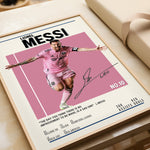 Ladda upp bild till gallerivisning, Fodbold plakat | Fodbold plakater | Lionel Messi Fodbold Plakat i Lyserød Trøje | Perfekt til Passionerede Fans | Plakaty.dk
