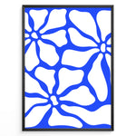 Ladda upp bild till gallerivisning, Azure Bloom Plakat | Matisse Poster | Organisk mønster med flydende blå former på hvid baggrund
