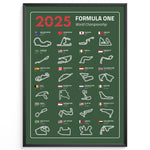 Ladda upp bild till gallerivisning, F1 Plakat | F1 Kalender Plakater 2025 | Formel 1 Race Tracking Map | Perfekt til Den Ægte Fan | Plakaty.dk
