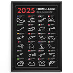 Ladda upp bild till gallerivisning, F1 Plakat | F1 Kalender Plakater 2025 | Formel 1 Race Tracking Map | Perfekt til Den Ægte Fan | Plakaty.dk
