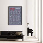 Ladda upp bild till gallerivisning, F1 Plakat | F1 Kalender Plakater 2025 | Formel 1 Race Tracking Map | Perfekt til Den Ægte Fan | Plakaty.dk
