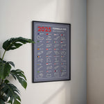 Ladda upp bild till gallerivisning, F1 Plakat | F1 Kalender Plakater 2025 | Formel 1 Race Tracking Map | Perfekt til Den Ægte Fan | Plakaty.dk
